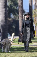 DIANE KEATON Out with Her Dog in Santa Monica 02/06/2021