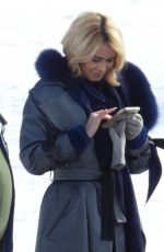 DILETTA LEOTTA on the Set of Who Framed Santa Claus? in Terminillo 02/18/2021