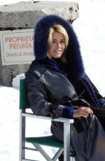 DILETTA LEOTTA on the Set of Who Framed Santa Claus? in Terminillo 02/18/2021