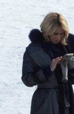 DILETTA LEOTTA on the Set of Who Framed Santa Claus? in Terminillo 02/18/2021