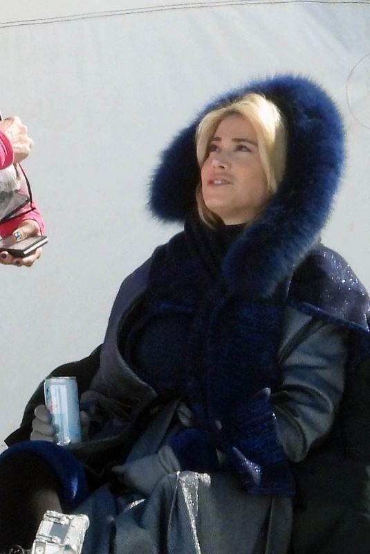 DILETTA LEOTTA on the Set of Who Framed Santa Claus? in Terminillo 02/18/2021