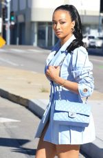 DRAYA MICHELE Leaves a Hair Salon in Beverly Hills 02/05/2021