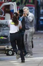 EIZA GONZALEZ and Jake Gyllenhaal on the Set of Ambulance in Los Angeles 02/03/2021