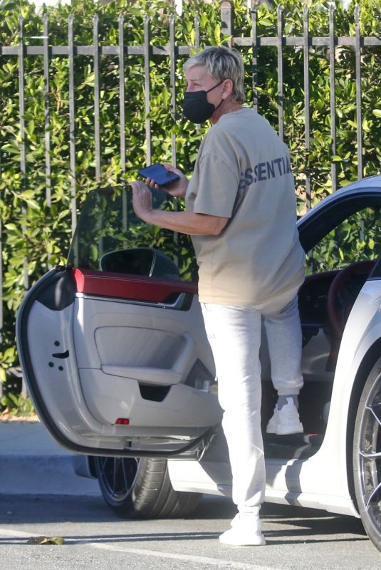 ELLEN DEGENERES Out in Montecito 02/27/2021