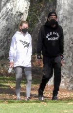ELLEN POMPEO and Chris Ivery Out Hiking at Griffith Park in Los Feliz 02/16/2021