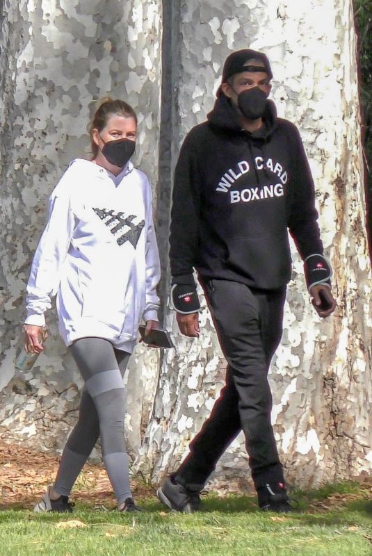 ELLEN POMPEO and Chris Ivery Out Hiking at Griffith Park in Los Feliz 02/16/2021