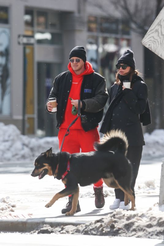 EMILY RATAJKOWSKI and Sebastian Bear-McClard Out with Their Dog in New York 02/20/2021