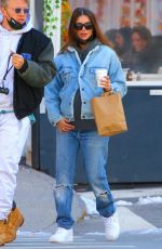 EMILY RATAJKOWSKI in Double Denim Out for Coffee in New York 02/22/2021