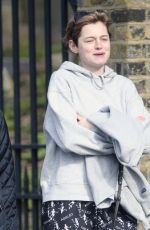EMMA CORRIN Out with Her Dog in London 02/24/2021