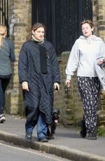 EMMA CORRIN Out with Her Dog in London 02/24/2021