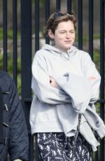 EMMA CORRIN Out with Her Dog in London 02/24/2021
