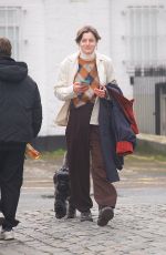 EMMA CORRIN Out with Her Dog Spencer in Primrose Hill 02/06/2021