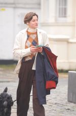 EMMA CORRIN Out with Her Dog Spencer in Primrose Hill 02/06/2021
