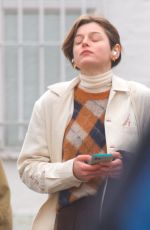 EMMA CORRIN Out with Her Dog Spencer in Primrose Hill 02/06/2021