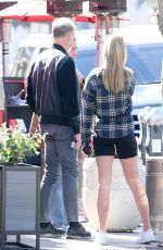 EMMA KROKDAL and Dolph Lundgren at Sunset Plaza in Los Angeles 02/25/2021