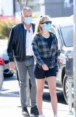 EMMA KROKDAL and Dolph Lundgren at Sunset Plaza in Los Angeles 02/25/2021