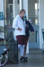 EMMA KROKDAL and Dolph Lundgren Shopping at Whole Foods in West Hollywood 02/18/2021