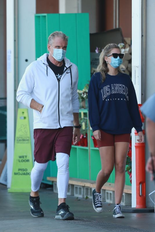 EMMA KROKDAL and Dolph Lundgren Shopping at Whole Foods in West Hollywood 02/18/2021
