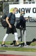EMMA KROKDAL and Dolph LundgrenLeaves a Gym in Venice 02/23/2021