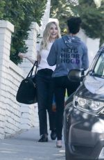 EMMA ROBERTS Heading to a Photoshoot in Los Angeles 02/26/2021