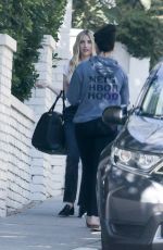 EMMA ROBERTS Heading to a Photoshoot in Los Angeles 02/26/2021