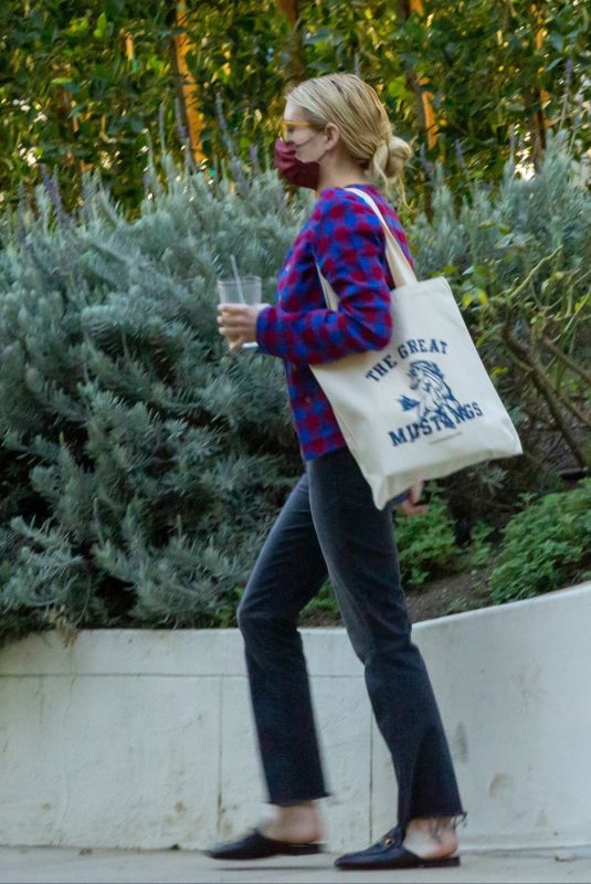EMMA ROBERTS Leaves Her Home in Los Angeles 02/23/2021