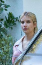 EMMA ROBERTS Outside Her Home in Los Angeles 02/24/2021