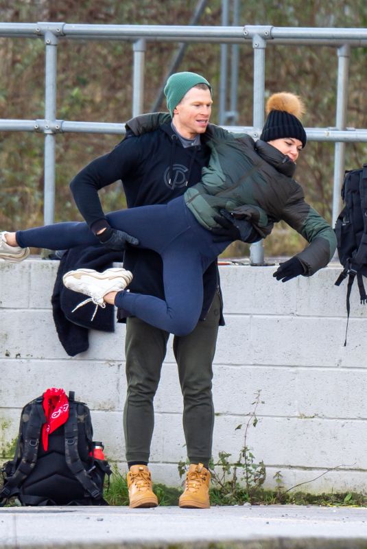 FAYE BROOKES at Dancing On Ice Training in Manchester 02/09/2021