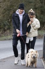 FERNE MCCANN and Jack Padgett Out with Their Dog in Essex 02/15/2021