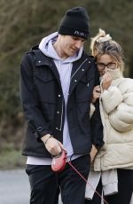 FERNE MCCANN and Jack Padgett Out with Their Dog in Essex 02/15/2021