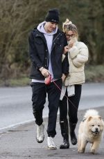 FERNE MCCANN and Jack Padgett Out with Their Dog in Essex 02/15/2021