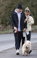 FERNE MCCANN and Jack Padgett Out with Their Dog in Essex 02/15/2021
