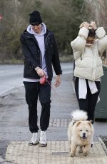 FERNE MCCANN and Jack Padgett Out with Their Dog in Essex 02/15/2021