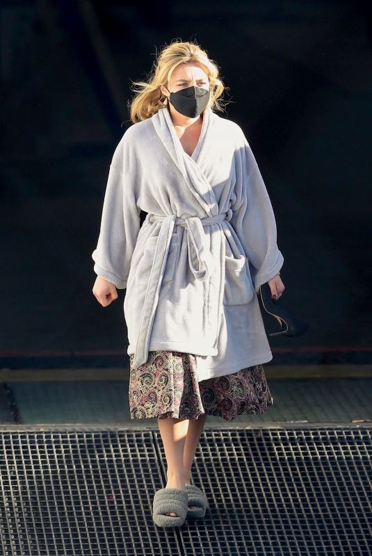 FLORENCE PUGH on the Set of Don