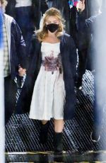 FLORENCE PUGH on the Set of Don
