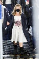 FLORENCE PUGH on the Set of Don