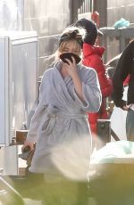 FLORENCE PUGH on the Set of Don