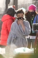 FLORENCE PUGH on the Set of Don