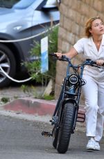 FLORENCE PUGH Out Riding a Electric Bike in Los Angeles 02/20/2021