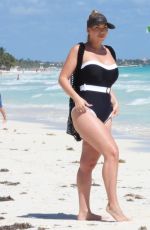 FRANKIE ESSEX in Swimsuit at a Beach in Tulum 02/05/2021