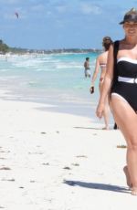 FRANKIE ESSEX in Swimsuit at a Beach in Tulum 02/05/2021