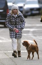 GEORGIA TOFFOLO Out with Her Dog in London 02/10/2021