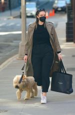 GEORGINA BURKE Out with Her Dog in New York 02/24/2021