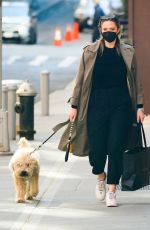 GEORGINA BURKE Out with Her Dog in New York 02/24/2021