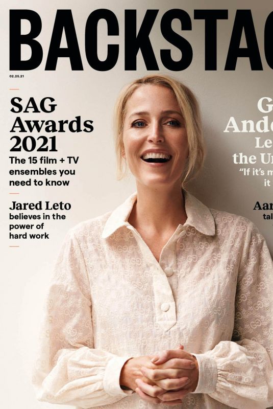 GILLIAN ANDERSON in Backstage Magazine, February 2021