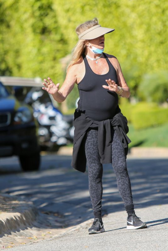 GOLDIE HAWN Out Hiking in Los Angeles 02/26/2021