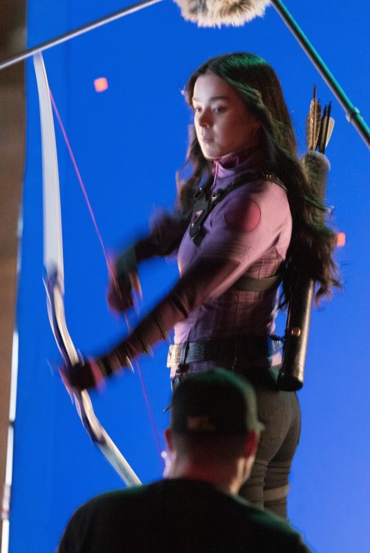 HAILEE STEINFELD on the Set of Hawkeye in Atlanta 02/10/2021