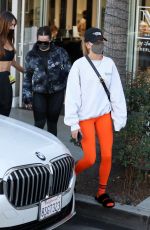 HAILEY BIEBER and ADDISON RAE at Croft Alley in Beverly Hills 02/05/2021