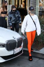 HAILEY BIEBER and ADDISON RAE at Croft Alley in Beverly Hills 02/05/2021