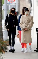 HAILEY BIEBER and KENDALL JENNER Out for Lunch in West Hollywood 02/01/2021